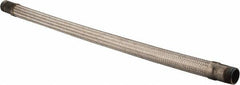 Made in USA - 36" OAL, 1-1/4" ID, 450 Max psi, Flexible Metal Hose Assembly - All Tool & Supply