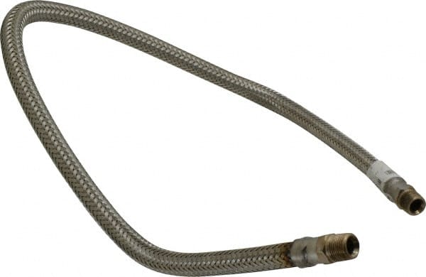 Made in USA - 36" OAL, 3/8" ID, 1,450 Max psi, Flexible Metal Hose Assembly - All Tool & Supply