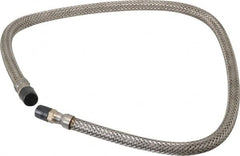 Made in USA - 36" OAL, 1/4" ID, 2,240 Max psi, Flexible Metal Hose Assembly - All Tool & Supply