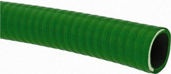 Made in USA - 3/4" Inside x 15/16" Outside Diam, PVC Liquid Suction & Discharge Hose - Green, 100' Long, 28 Vacuum Rating, 105 psi Working Pressure - All Tool & Supply