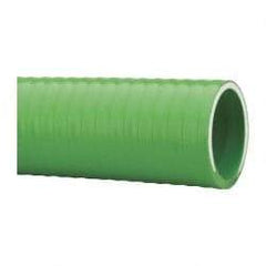 Made in USA - 1-1/2" Inside x 1-13/16" Outside Diam, PVC Liquid Suction & Discharge Hose - Green, 100' Long, 28 Vacuum Rating, 85 psi Working Pressure - All Tool & Supply