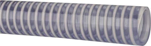 Made in USA - 1" Inside x 1-1/4" Outside Diam, PVC Liquid Suction & Discharge Hose - Clear, 100' Long, 28 Vacuum Rating, 100 psi Working Pressure - All Tool & Supply