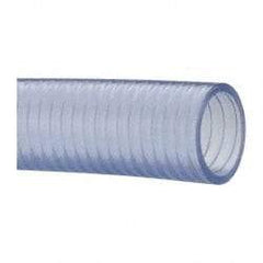 Made in USA - 1-1/2" Inside x 1-13/16" Outside Diam, Food & Beverage Hose - 4" Bend Radius, 100' Long, 28 Vacuum Rating - All Tool & Supply