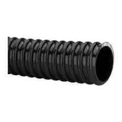 Made in USA - 1-1/2" ID, 28 Hg Vac Rating, 75 psi, PVC Vacuum & Duct Hose - 100' Long, Black, 4" Bend Radius, -10°F Min - All Tool & Supply