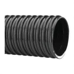 Made in USA - 3" ID, 28 Hg Vac Rating, 50 psi, PVC Vacuum & Duct Hose - 100' Long, Black, 8" Bend Radius, -10°F Min - All Tool & Supply