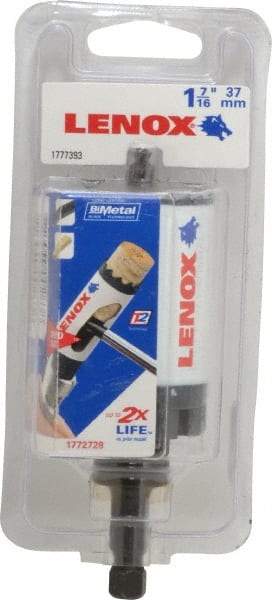 Lenox - 1-7/16" Diam, 1-1/2" Cutting Depth, Hole Saw - Bi-Metal Saw, Toothed Edge - All Tool & Supply