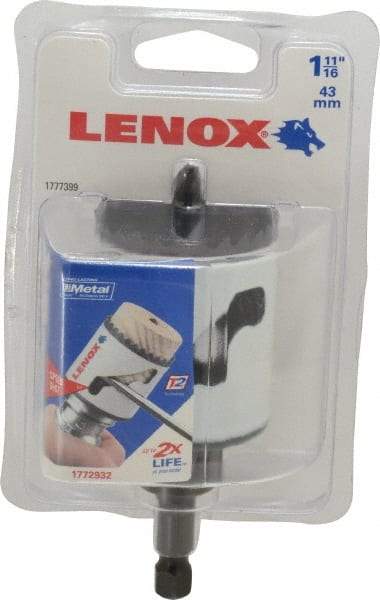 Lenox - 1-11/16" Diam, 1-1/2" Cutting Depth, Hole Saw - Bi-Metal Saw, Toothed Edge - All Tool & Supply