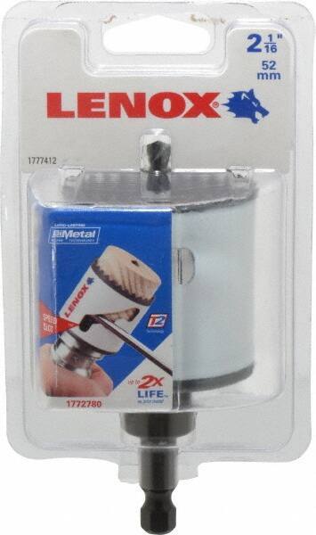 Lenox - 2-1/16" Diam, 1-1/2" Cutting Depth, Hole Saw - Bi-Metal Saw, Toothed Edge - All Tool & Supply