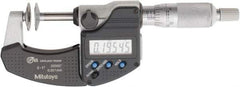 Mitutoyo - 0 to 1 Inch, Ratchet Stop Thimble, IP65 Water Resistance, Electronic Disc Micrometer - 0.0002 Inch Accuracy, 20mm Disc, 0.00005 Inch Resolution - All Tool & Supply