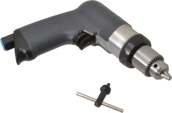 Ingersoll-Rand - 1/4" Keyed Chuck - Pistol Grip Handle, 3,000 RPM, 17 CFM, 0.4 hp, 90 psi - All Tool & Supply