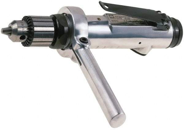 Ingersoll-Rand - 3/8" Keyed Chuck - Inline Handle, 1,000 RPM, 15 CFM, 0.4 hp, 90 psi - All Tool & Supply