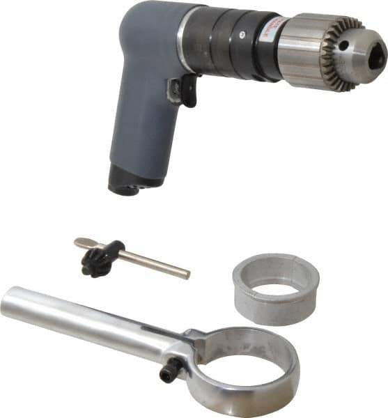 Ingersoll-Rand - 1/2" Keyed Chuck - Pistol Grip Handle, 600 RPM, 25 CFM, 0.75 hp, 90 psi - All Tool & Supply