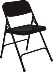 NPS - 18-1/4" Wide x 20-1/4" Deep x 29-1/2" High, Steel Standard Folding Chair - Black - All Tool & Supply