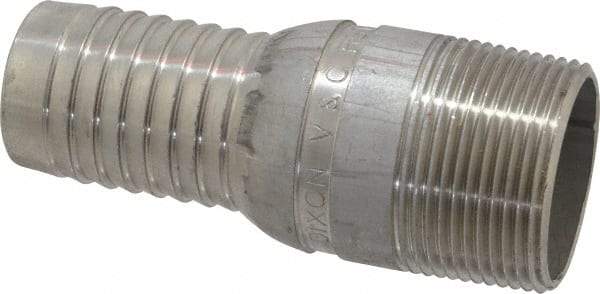 Dixon Valve & Coupling - 1-1/4" Pipe ID, Threaded Combination Nipple for Hoses - Male NPT, 316 Stainless Steel - All Tool & Supply