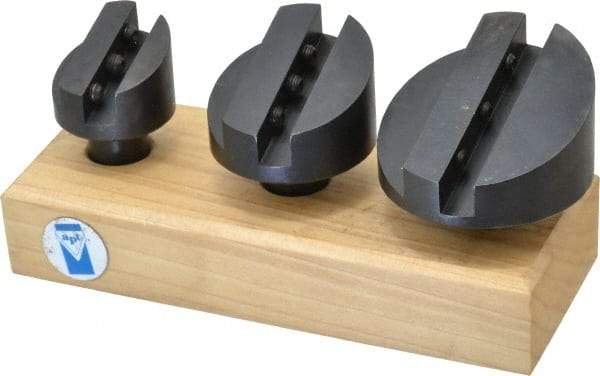 Made in USA - 3 Piece, 3/4" Shank Diam, 1-3/8" to 2-1/2" Max Head Diam, Straight Shank, Fly Cutter Set - 1 Bit Per Cutter, 3/8 to 1/2" Tool Bit, Multiple Head Diams, Includes Wood Block - All Tool & Supply