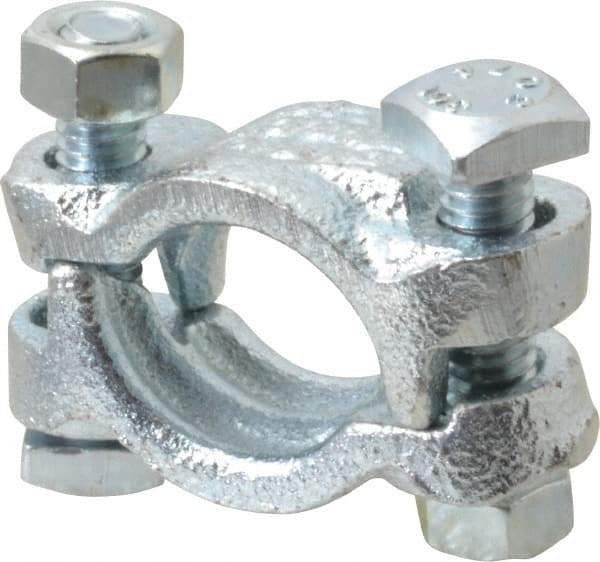 Dixon Valve & Coupling - 1-1/8 to 1-3/16" OD, Double Bolt Iron Clamp - Plated Malleable Iron - All Tool & Supply