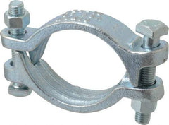 Dixon Valve & Coupling - 3-1/4 to 3-1/2" OD, Double Bolt Iron Clamp - Plated Malleable Iron - All Tool & Supply