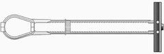 Powers Fasteners - 1/2" Screw, 1/2" Diam, 4" Long, 2-1/2" Thick, Strap Toggle Drywall & Hollow Wall Anchor - 3/4" Drill, Plastic, Grade 5, Use in Drywall - All Tool & Supply