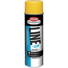 Krylon - 17 fl oz Yellow Striping Paint - 234 to 332 Sq Ft/Gal Coverage, Water-Based Formula - All Tool & Supply