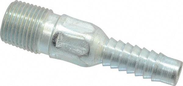 Campbell Fittings - 1/2" Pipe ID, Threaded Combination Nipple for Hoses - Plated Steel - All Tool & Supply