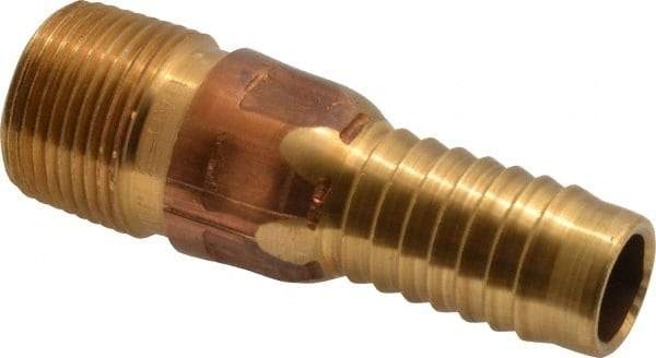 Campbell Fittings - 3/4" Pipe ID, Threaded Combination Nipple for Hoses - Brass - All Tool & Supply