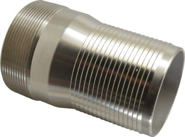 Campbell Fittings - 4" Pipe ID, Threaded Combination Nipple for Hoses - Stainless Steel - All Tool & Supply