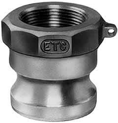 EVER-TITE Coupling Products - 6" Brass Cam & Groove Suction & Discharge Hose Male Adapter Female NPT Thread - Part A, 6" Thread, 75 Max psi - All Tool & Supply