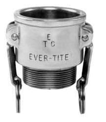 EVER-TITE Coupling Products - 6" Stainless Steel Cam & Groove Suction & Discharge Hose Female Coupler Male NPT Thread - Part B, 6" Thread, 75 Max psi - All Tool & Supply