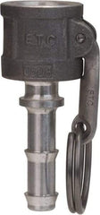 EVER-TITE Coupling Products - 6" Stainless Steel Cam & Groove Suction & Discharge Hose Female Coupler Hose Shank - Part C, 75 Max psi - All Tool & Supply