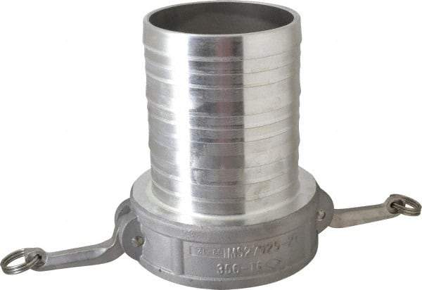 EVER-TITE Coupling Products - 6" Aluminum Cam & Groove Suction & Discharge Hose Female Coupler Hose Shank - Part C, 75 Max psi - All Tool & Supply