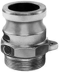 EVER-TITE Coupling Products - 5" Stainless Steel Cam & Groove Suction & Discharge Hose Male Adapter Male NPT Thread - Part F, 5" Thread, 75 Max psi - All Tool & Supply