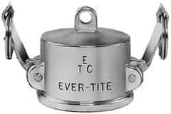 EVER-TITE Coupling Products - 4" Stainless Steel Cam & Groove Suction & Discharge Hose Dust Cap For Use with Adapters - Part DC, 100 Max psi - All Tool & Supply