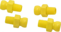 Value Collection - 4 Piece, 1/4" Hose ID, Male to Male Coolant Hose Connector - 1/8" BSPT, For Snap Flow Modular Hose Systems - All Tool & Supply