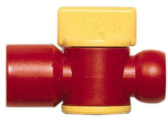 Value Collection - 2 Piece, 3/8" ID Coolant Hose BSPT Valve - Female to Female Connection, POM Body, 3/8 BSPT, Use with Snap Together Hose Systems - All Tool & Supply