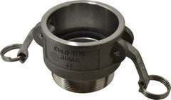 EVER-TITE Coupling Products - 3" Stainless Steel Cam & Groove Suction & Discharge Hose Female Coupler Male NPT Thread - Part B, 3" Thread, 200 Max psi - All Tool & Supply