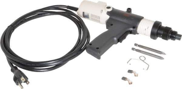 Ingersoll-Rand - Pistol Grip Handle, 400 RPM, 15 to 40 In/Lb Torque, Electric Screwdriver - 1/4" Bit Holder, 115 Volts, 0.45 Amps - All Tool & Supply