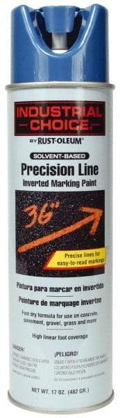 Rust-Oleum - 17 fl oz Blue Marking Paint - 600' to 700' Coverage at 1" Wide, Solvent-Based Formula - All Tool & Supply