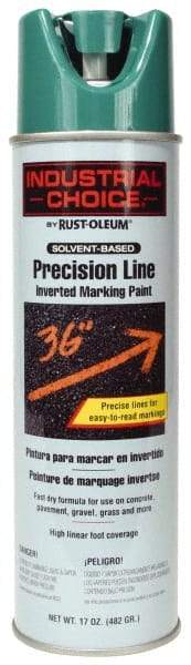 Rust-Oleum - 17 fl oz Green Marking Paint - 600' to 700' Coverage at 1" Wide, Solvent-Based Formula - All Tool & Supply