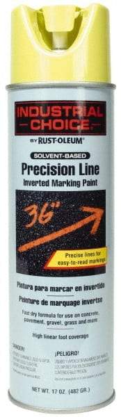 Rust-Oleum - 17 fl oz Yellow Marking Paint - 600' to 700' Coverage at 1" Wide, Solvent-Based Formula - All Tool & Supply