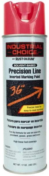 Rust-Oleum - 17 fl oz Pink Marking Paint - 600' to 700' Coverage at 1" Wide, Solvent-Based Formula - All Tool & Supply