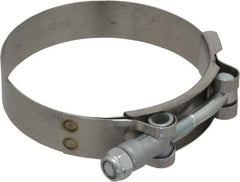 Campbell Fittings - 3-1/4" Hose, 3/4" Wide x 0.025" Thick, T-Bolt Band Clamp - Stainless Steel - All Tool & Supply