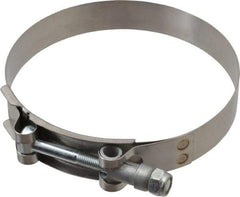 Campbell Fittings - 4-1/4" Hose, 3/4" Wide x 0.025" Thick, T-Bolt Band Clamp - Stainless Steel - All Tool & Supply