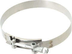 Campbell Fittings - 5-1/2" Hose, 3/4" Wide x 0.025" Thick, T-Bolt Band Clamp - Stainless Steel - All Tool & Supply