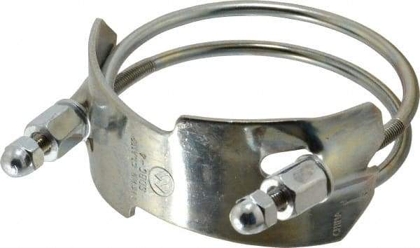 Kuriyama of America - 4" Hose, Spiral Double Bolt Hose Clamp - Plated Steel - All Tool & Supply