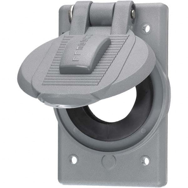 Hubbell Wiring Device-Kellems - Weatherproof Box Covers Cover Shape: Round Number of Holes in Outlet: 1 - All Tool & Supply