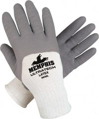 MCR Safety - Size L (9) Latex Coated Latex Work Gloves - Palm & Fingers Coated, Paired - All Tool & Supply