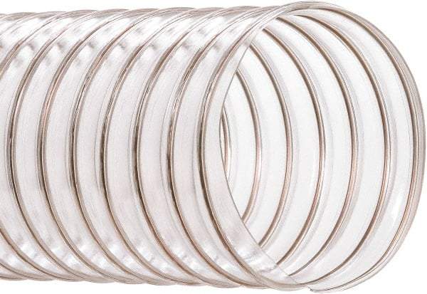 Hi-Tech Duravent - 5" ID, 50' Long, PVC Blower & Duct Hose - Clear, 6-3/4" Bend Radius, 14 In/Hg, 10 Max psi, -20 to 180°F, Abrasion and Chemical Resistant - All Tool & Supply