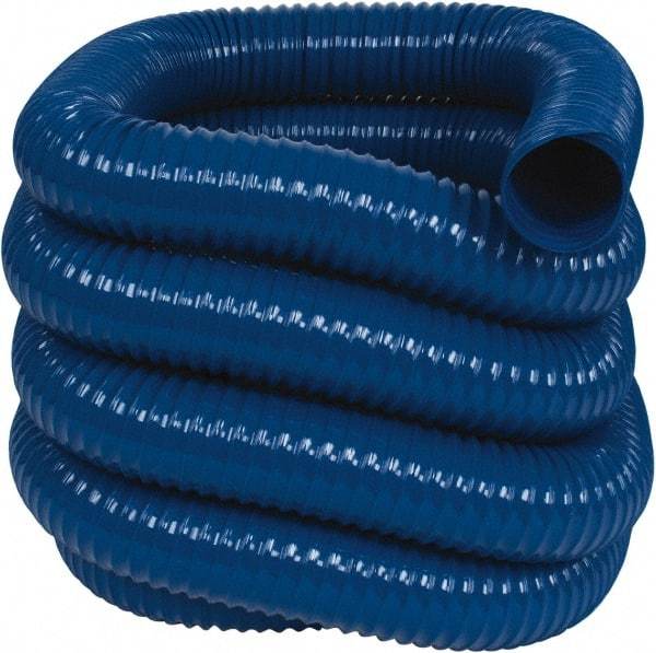 Hi-Tech Duravent - 3" ID, 25' Long, PVC Blower & Duct Hose - Blue, 4-1/4" Bend Radius, 22 In/Hg, 24 Max psi, -20 to 180°F, Abrasion and Chemical Resistant - All Tool & Supply