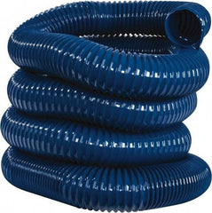 Hi-Tech Duravent - 4" ID, 25' Long, PVC Blower & Duct Hose - Blue, 5-1/2" Bend Radius, 17 In/Hg, 11 Max psi, -20 to 180°F, Abrasion and Chemical Resistant - All Tool & Supply