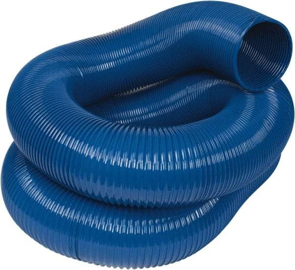 Hi-Tech Duravent - 8" ID, 25' Long, PVC Blower & Duct Hose - Blue, 10-1/2" Bend Radius, 6 In/Hg, 7 Max psi, -20 to 180°F, Abrasion and Chemical Resistant - All Tool & Supply